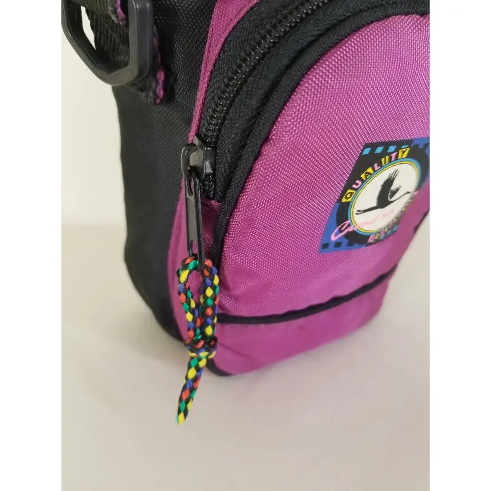 Vtg Quality Camera Accessories Purple Camera Carrying Case 90s Style & Strap